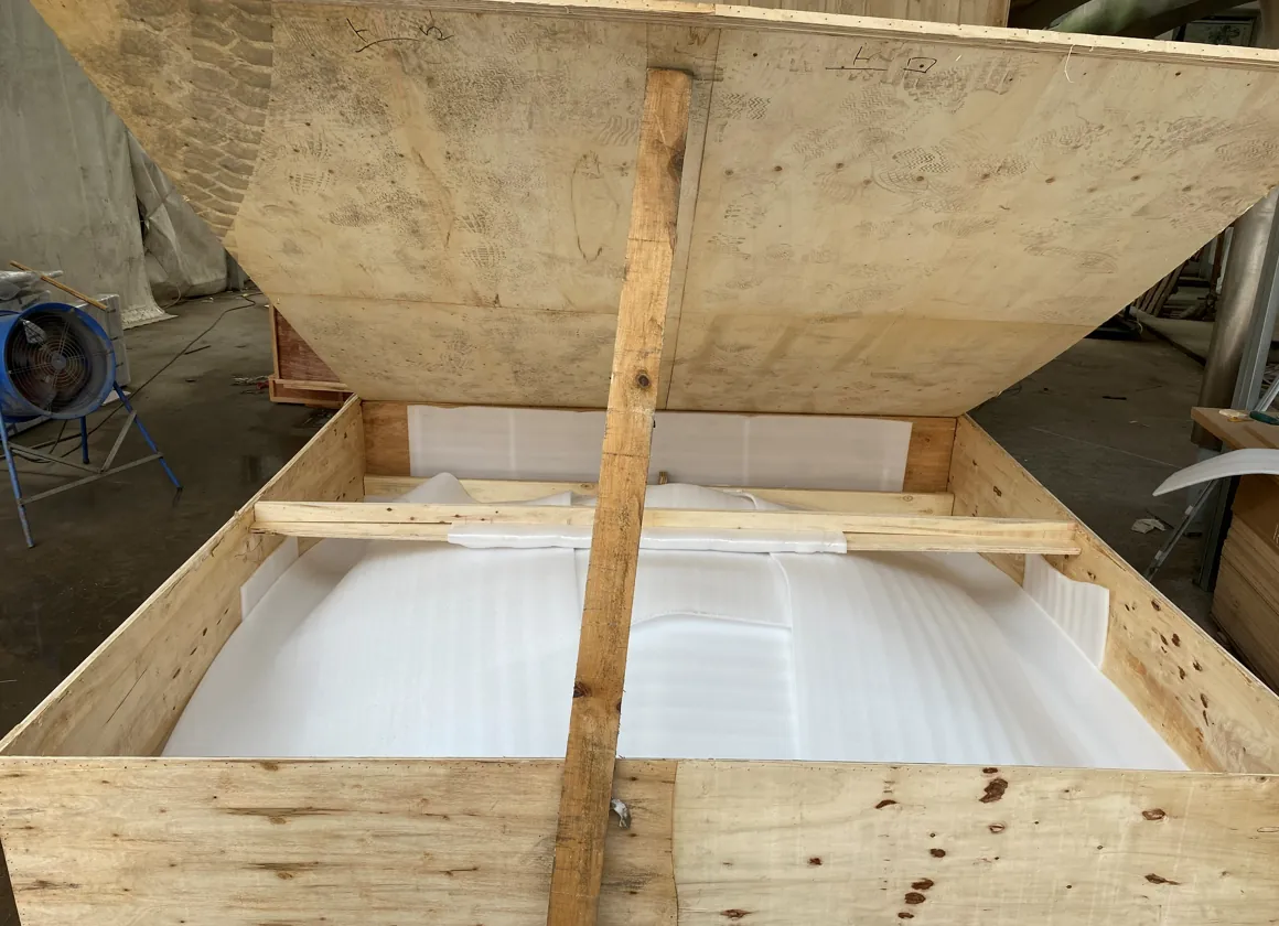 Professional export packaging for acrylic domes